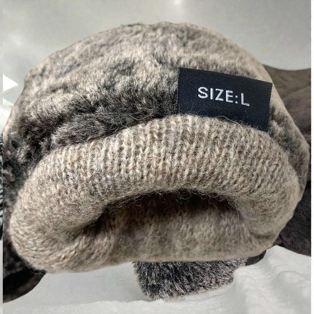 NEW Warmen Women's Brown Suede Fur Trimmed Gloves Sz L Touchscreen Compatible